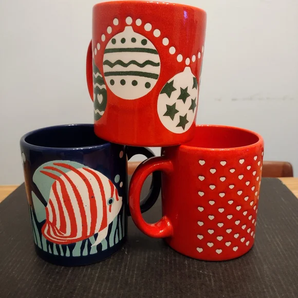 Vintage Waechtersbach Ceramic Mug Set Of 3 - Picture 2 of 12